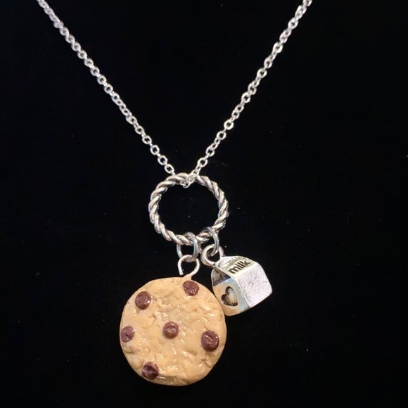 Chocolate Chip Cookie Charm Necklace - Picture 2 of 6